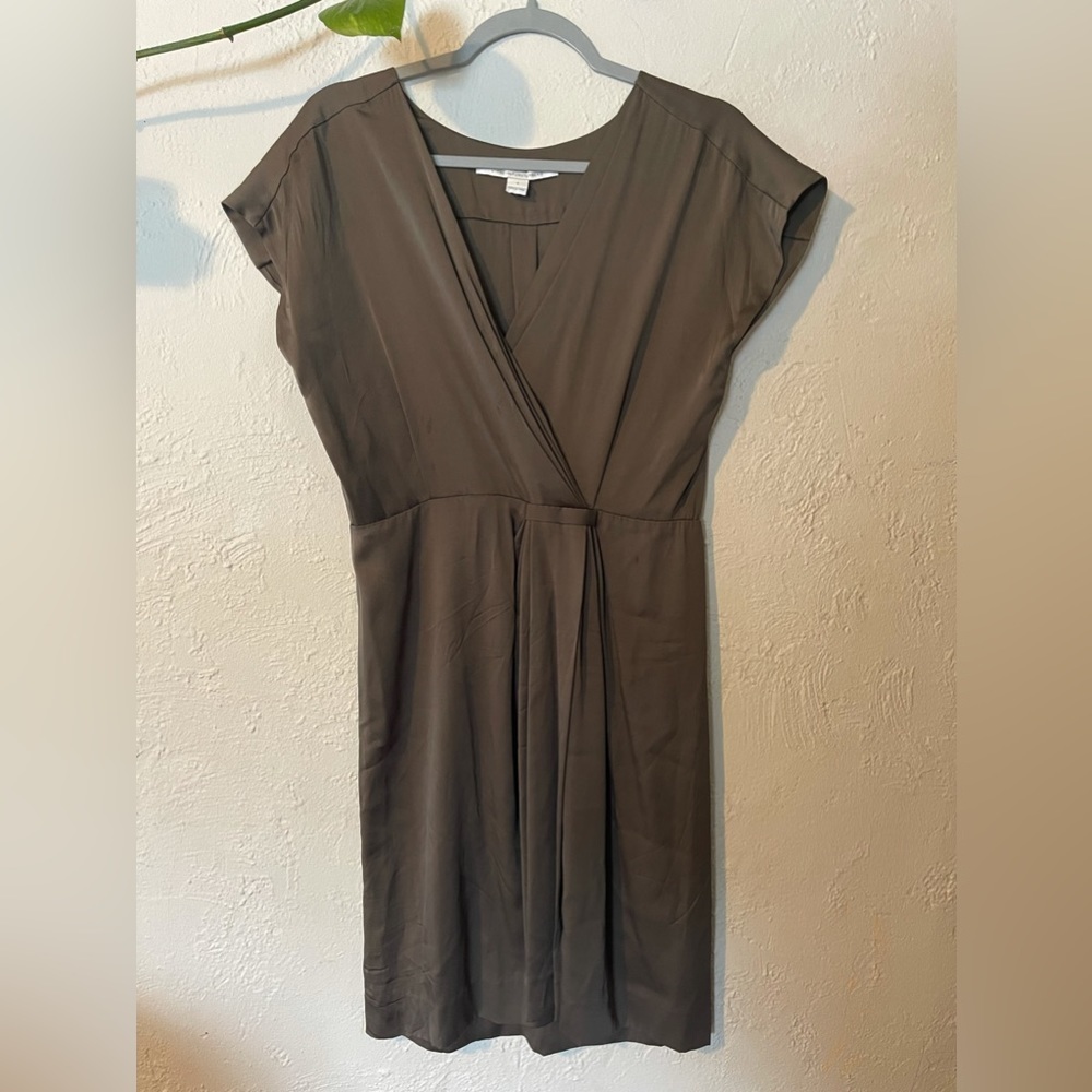Diane Von Furstenberg Tan Silk Dress